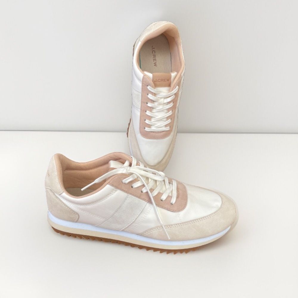 J. Crew Women’s trainers in Colorblock Clay Ivory Sneakers Size 11 Style BA972
